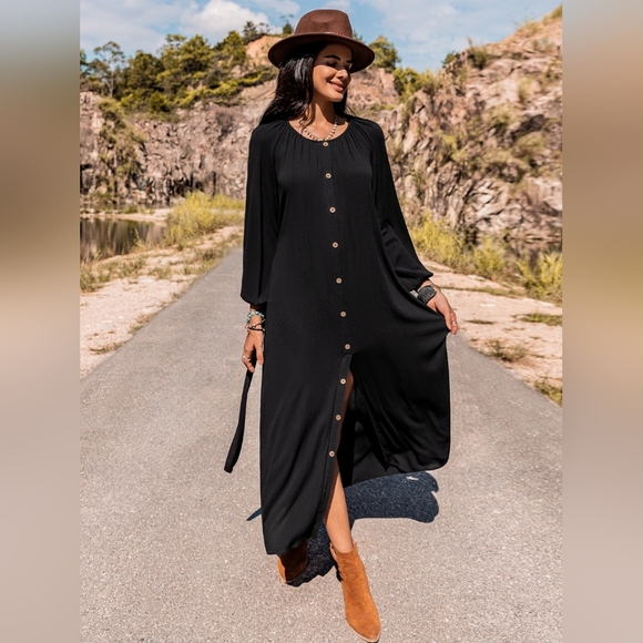 Dresses & Skirts - Long Sleeve Round Neck Dress